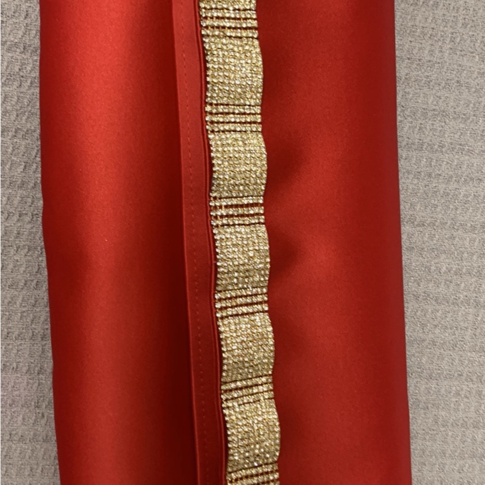 Kate Landry Evening Bag  Satin with Gold Trim